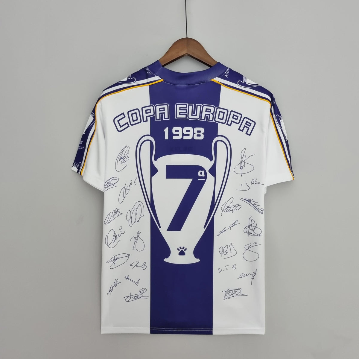 Camiseta conmemorativa retro de la Champions League del Real Madrid 1997/1998