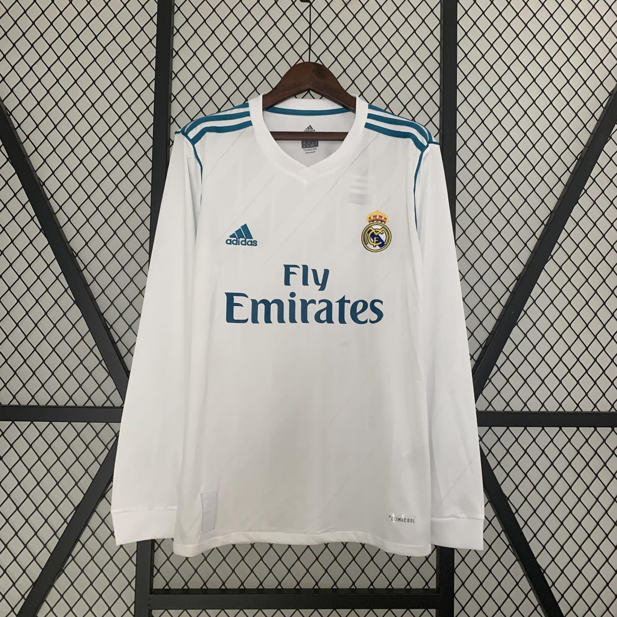 Camiseta retro local del Real Madrid 2017/2018 - Manga larga