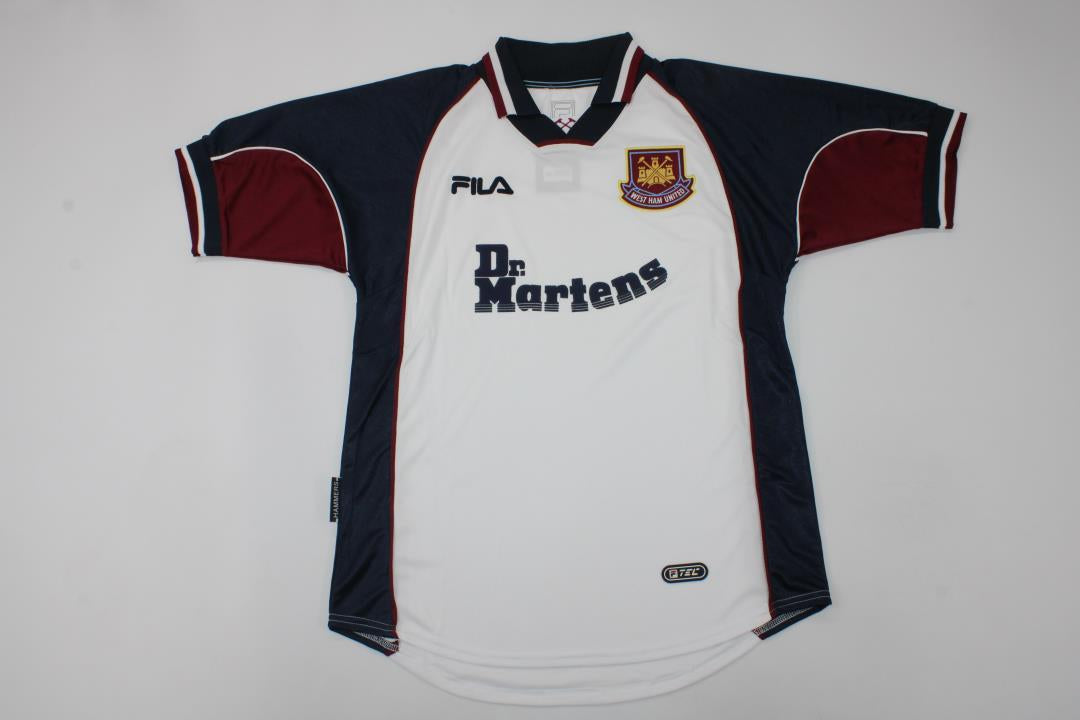 Camiseta retro de visitante del West Ham United 1999/2001