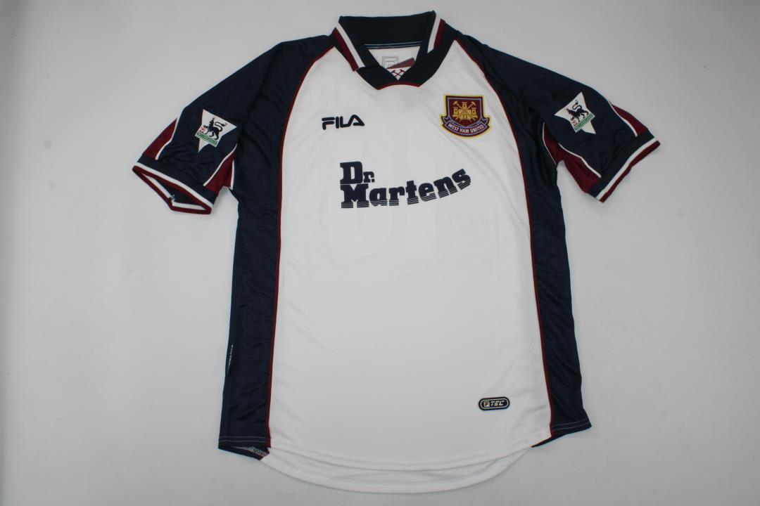 Camiseta retro de visitante del West Ham United 1999/2001