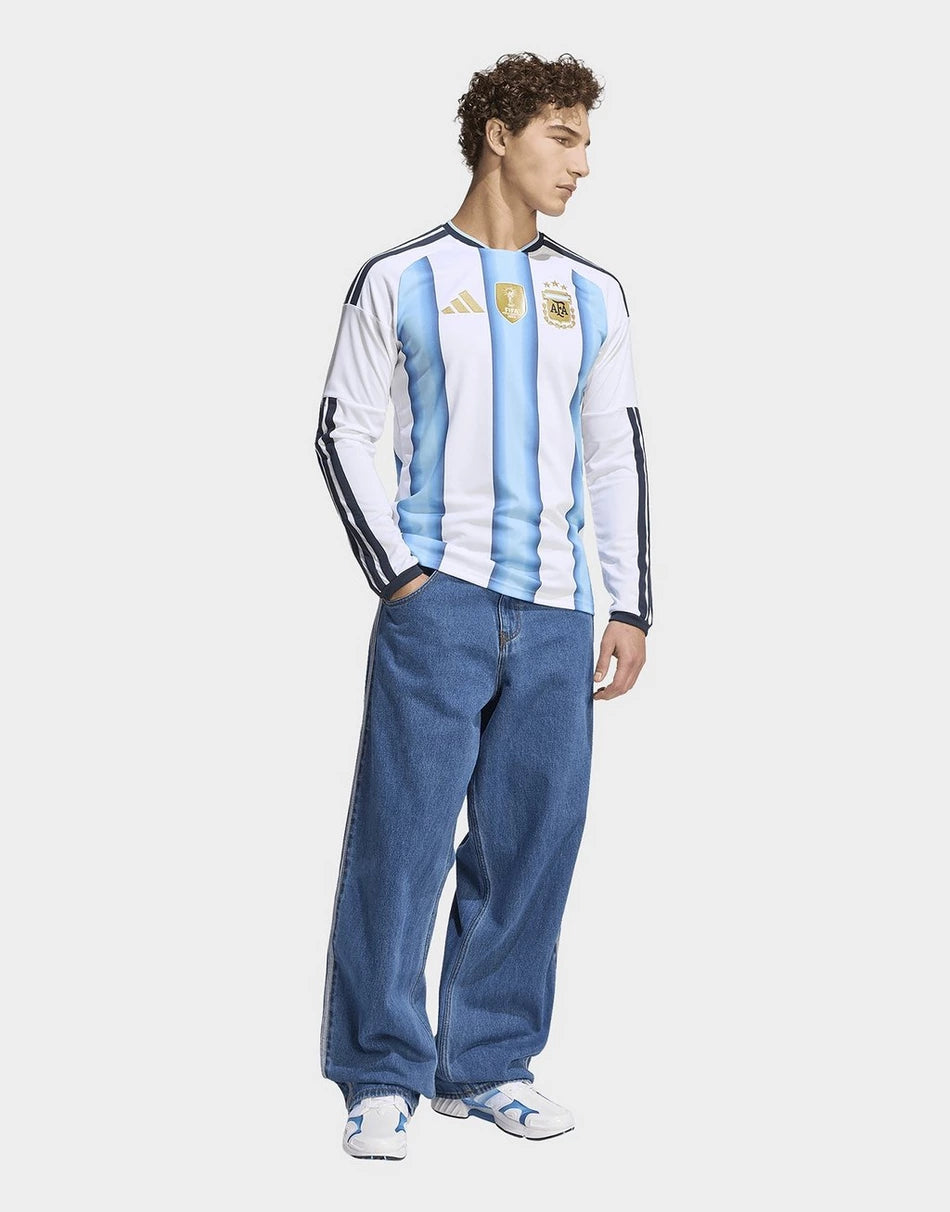 Argentina Home Long Sleeve Fan Jersey Shirt 2026 World Cup