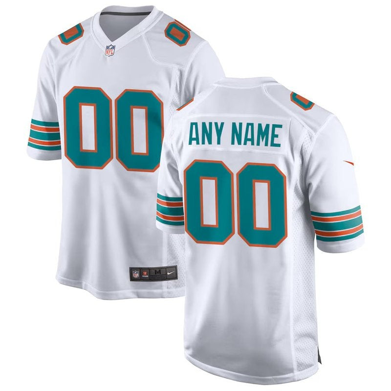 Miami Dolphins - Camiseta Alternativa Personalizada de Juego de la NFL - Blanca