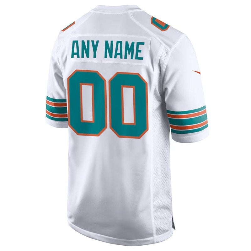 Miami Dolphins - Camiseta Alternativa Personalizada de Juego de la NFL - Blanca