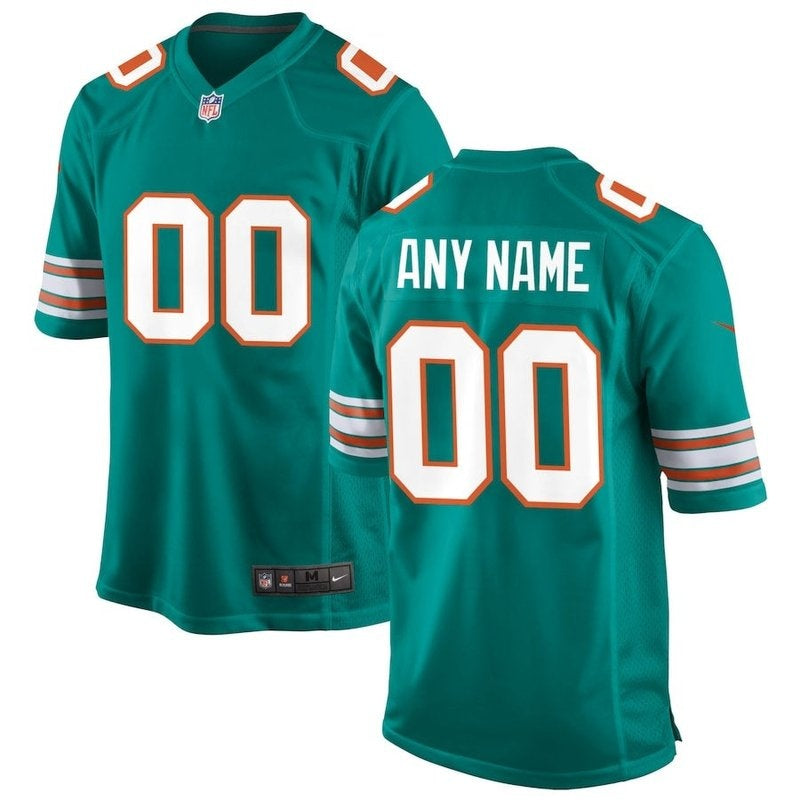 Miami Dolphins - Jersey de juego de la NFL alternativo personalizado color aguamarina