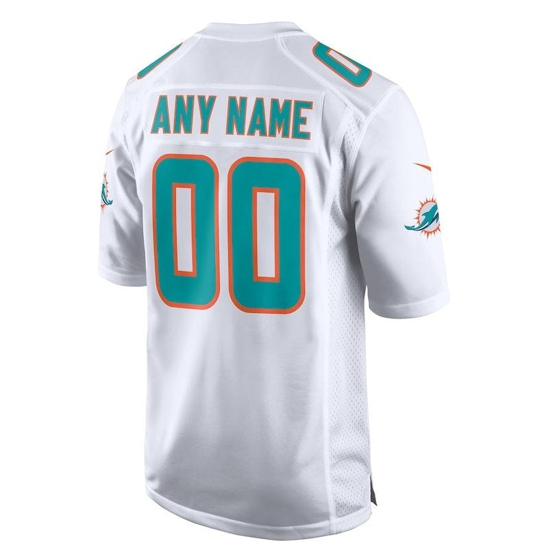 Miami Dolphins - Camiseta NFL de juego personalizada - Blanca