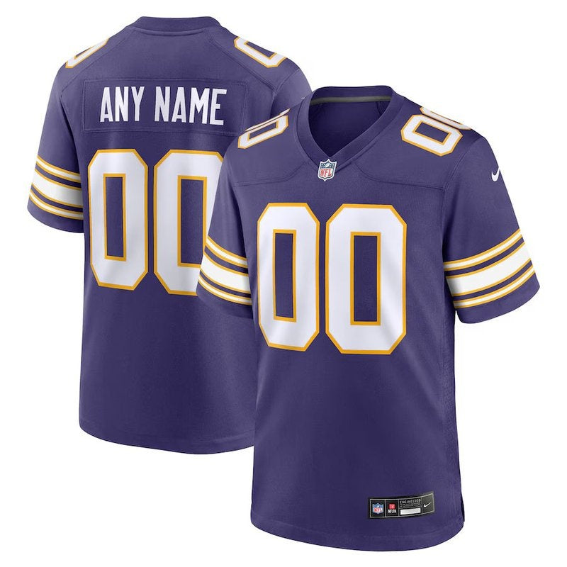 Minnesota Vikings - Camiseta de partido personalizada clásica de la NFL - Morado