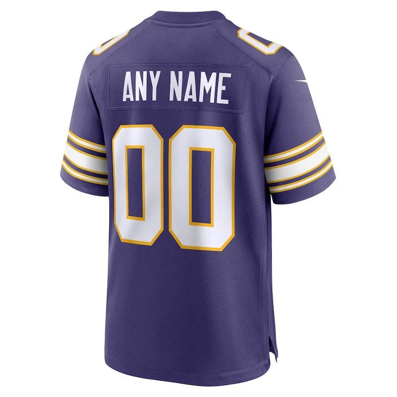 Minnesota Vikings - Camiseta de partido personalizada clásica de la NFL - Morado