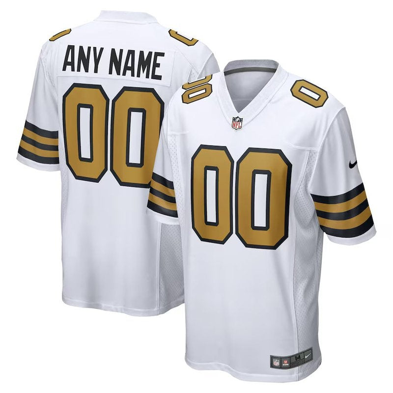 New Orleans Saints - Jersey de juego personalizado alternativo de la NFL - Blanco