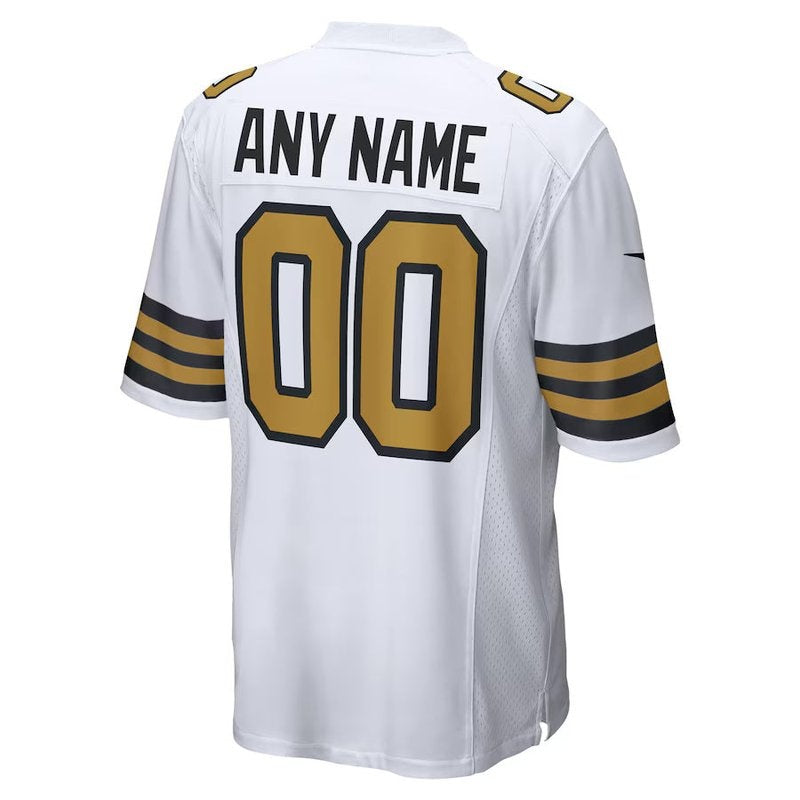 New Orleans Saints - Jersey de juego personalizado alternativo de la NFL - Blanco