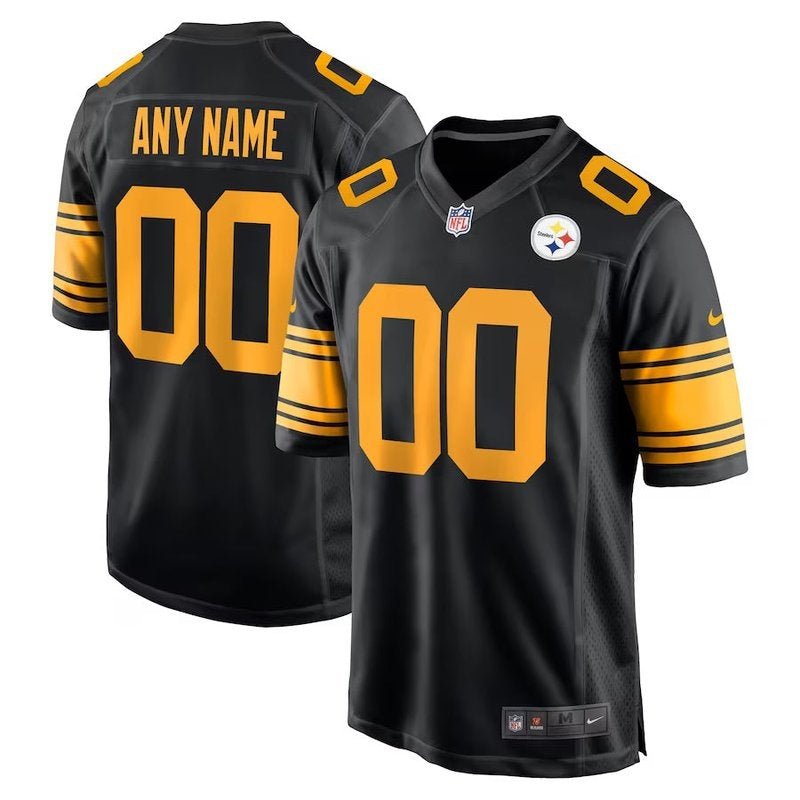 Pittsburgh Steelers - Camiseta Alternativa de Juego NFL Personalizada - Negra