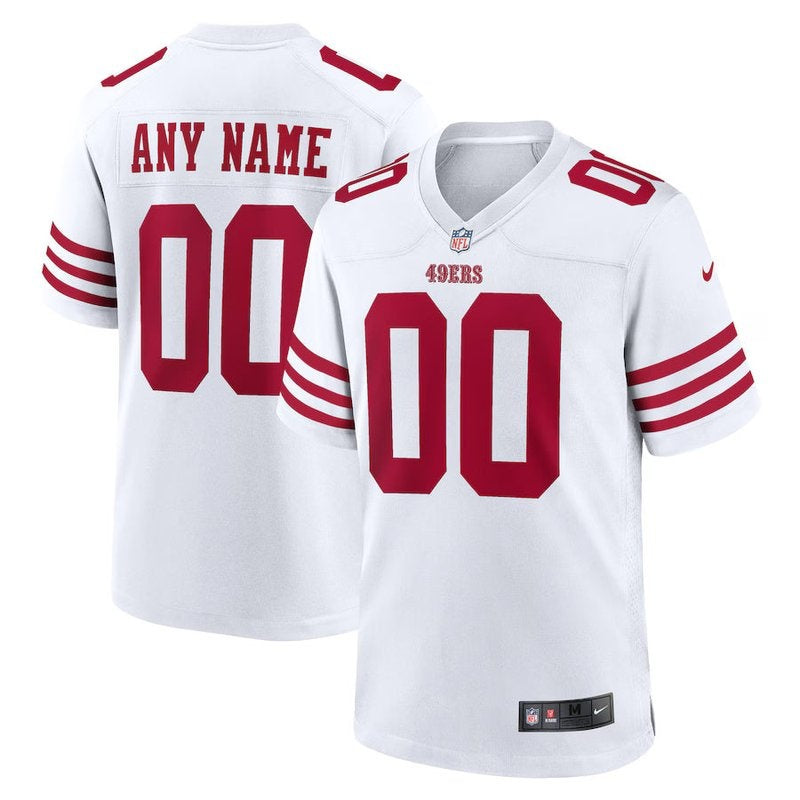San Francisco 49ers - Camiseta de partido de la NFL personalizada - Blanca