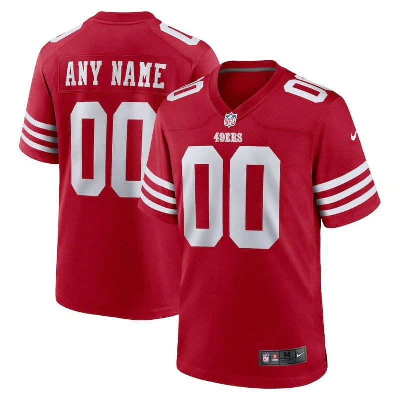 San Francisco 49ers - Camiseta NFL Escarlata Personalizada