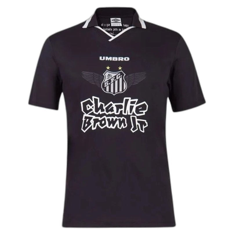 Camiseta Negra Santos Charlie Brown JR - Versión Aficionado
