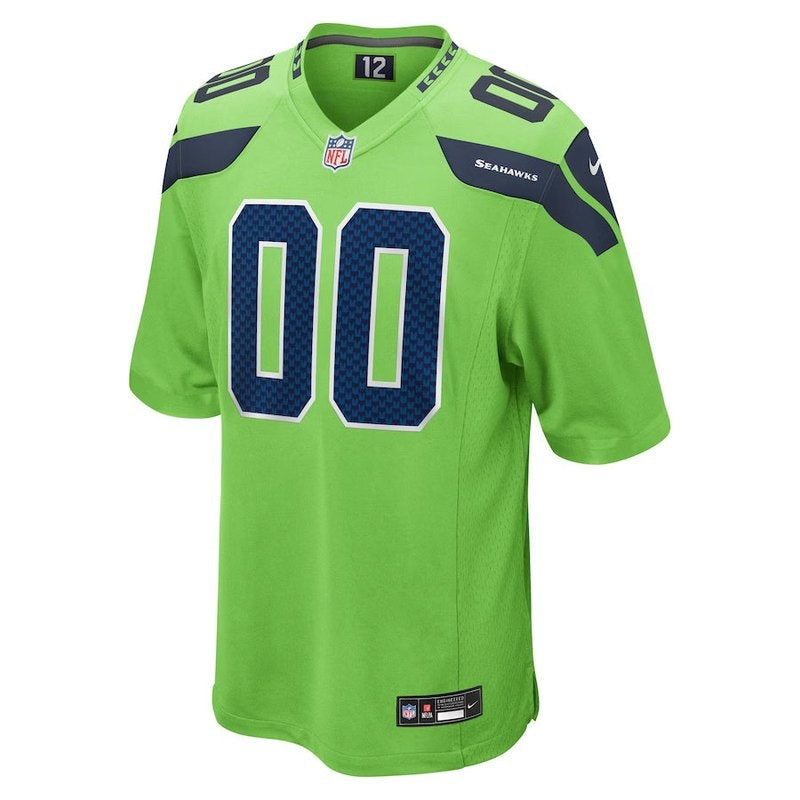 Seattle Seahawks - Jersey de Juego NFL Personalizado Alternativo - Verde Neón