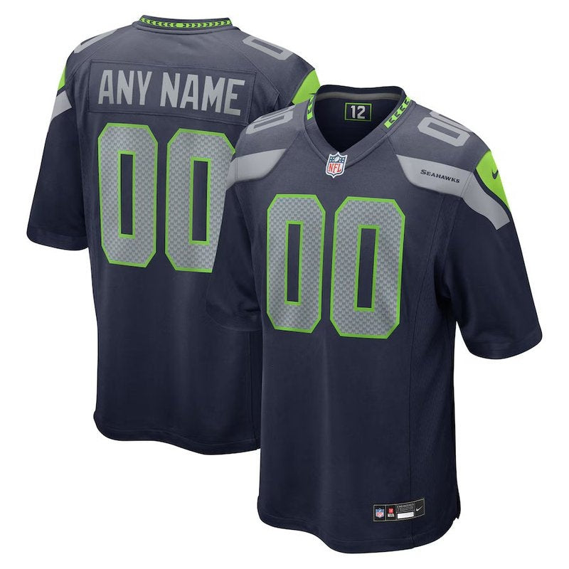 Seattle Seahawks - Camiseta de fútbol americano NFL personalizada universitaria - Azul marino