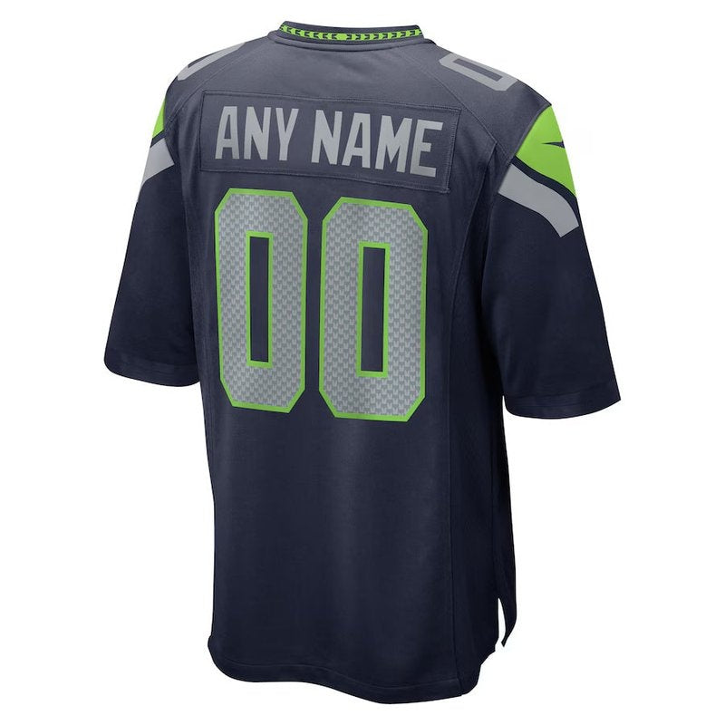 Seattle Seahawks - Camiseta de fútbol americano NFL personalizada universitaria - Azul marino