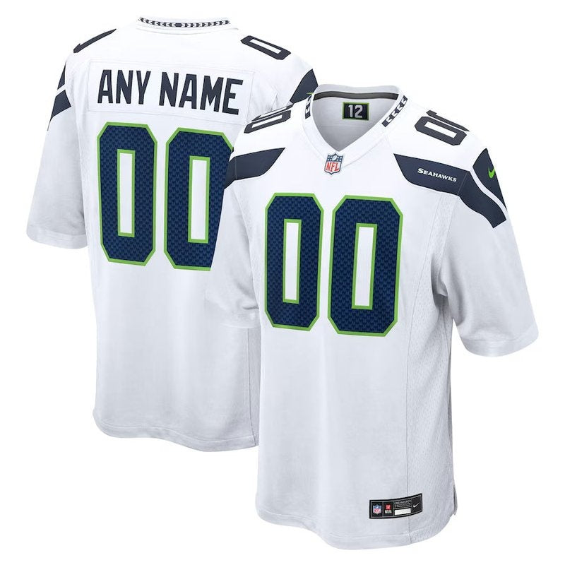 Seattle Seahawks - Camiseta de juego personalizada de la NFL - Blanca