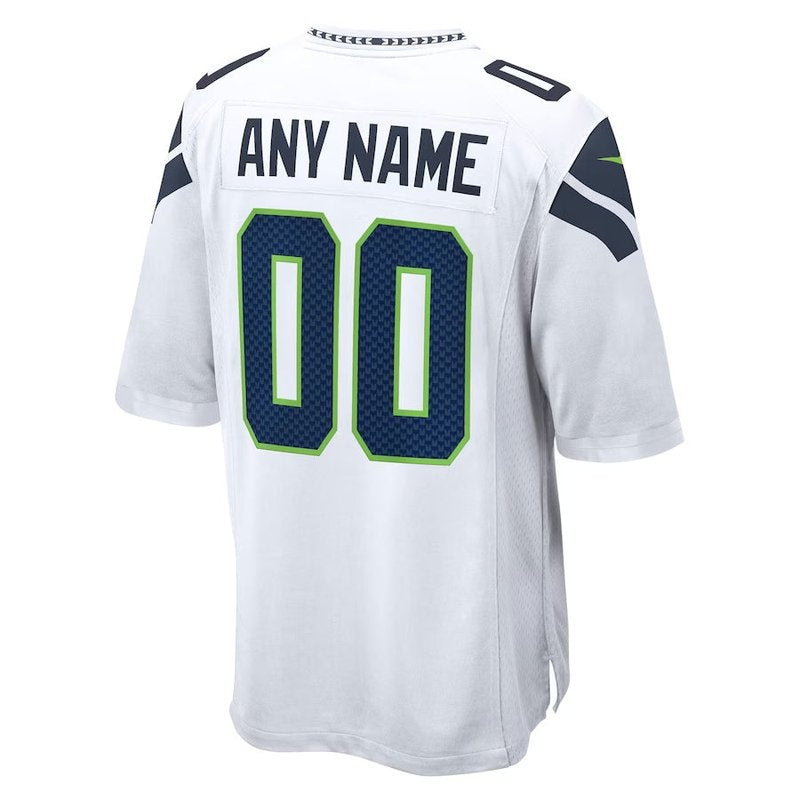 Seattle Seahawks - Camiseta de juego personalizada de la NFL - Blanca