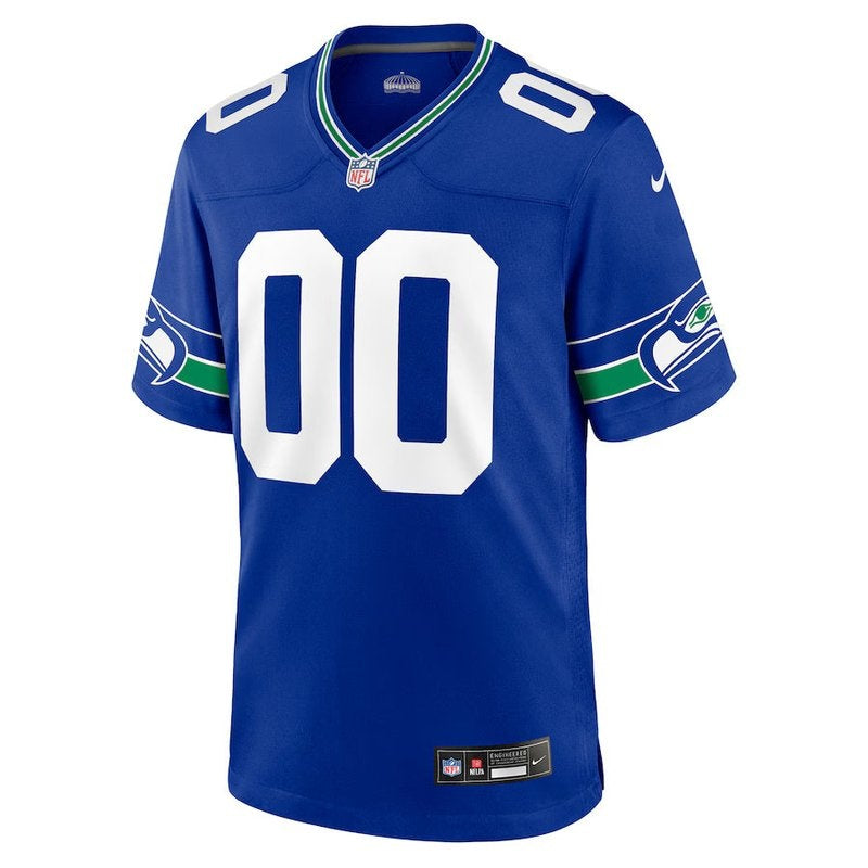 Seattle Seahawks - Camiseta NFL Personalizada Retro Royal