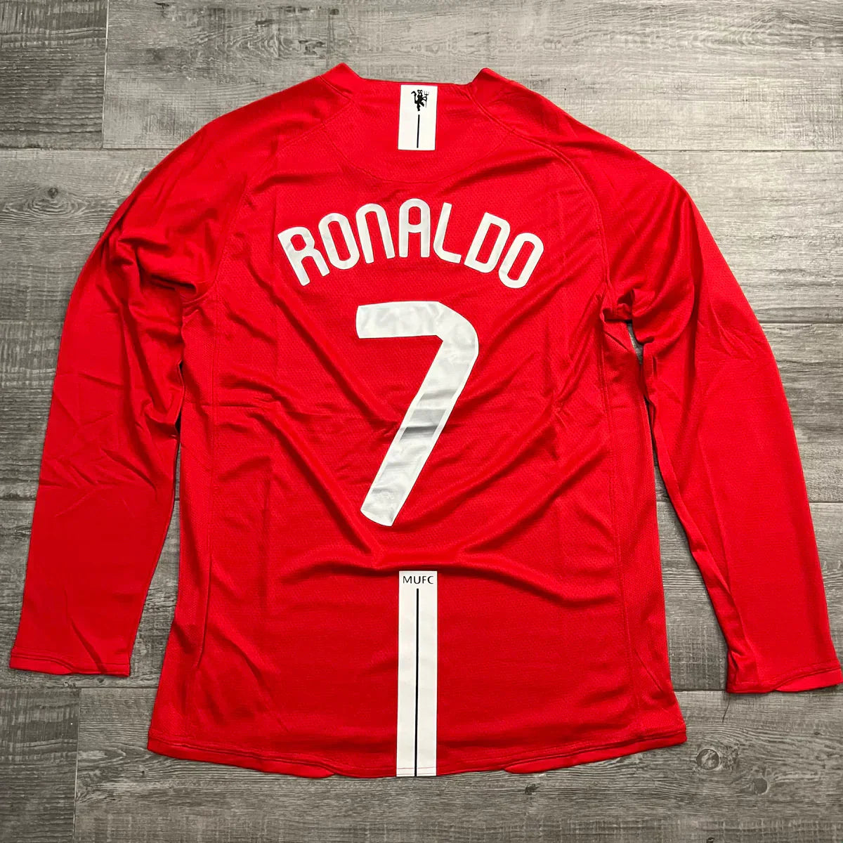 Camiseta retro local del Manchester United RONALDO #7 2007/08 - Manga larga
